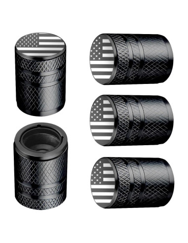 Tapas de Válvula de Neumático BAURATTI - Paquete de 5 - Negro