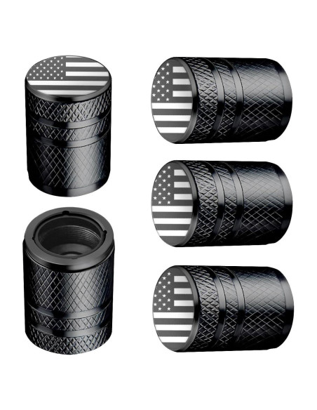 Tapas de Válvula de Neumático BAURATTI - Paquete de 5 - Negro