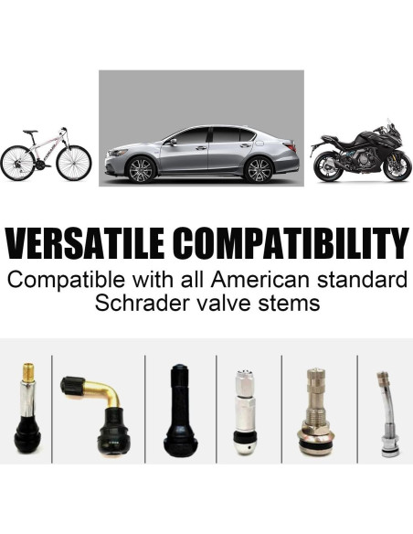 Tapas de Válvula de Neumático BAURATTI - Paquete de 5 - Negro