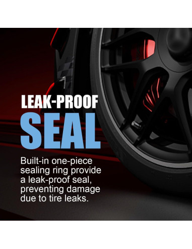 Tapas de Válvula de Neumático BAURATTI - Paquete de 5 - Negro