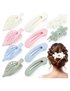 10 Clips Planos para el Cabello ProSuites - Antideslizantes Multicolor