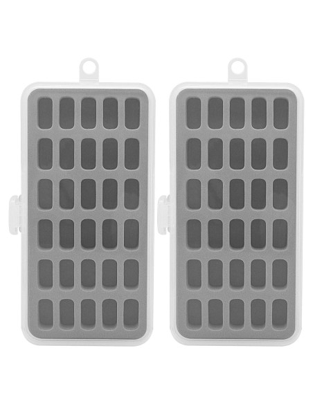 Caja de Almacenamiento de Bobinas YEQIN 2 Piezas Gris 60 Compartimentos
