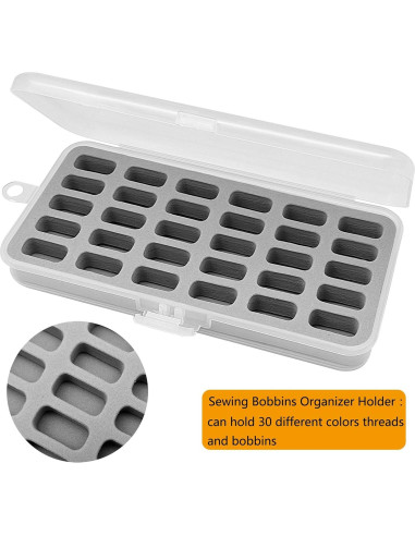 Caja de Almacenamiento de Bobinas YEQIN 2 Piezas Gris 60 Compartimentos