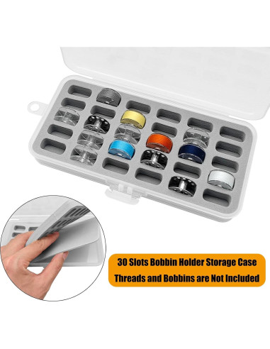 Caja de Almacenamiento de Bobinas YEQIN 2 Piezas Gris 60 Compartimentos