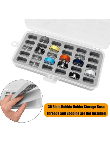 Caja de Almacenamiento de Bobinas YEQIN 2 Piezas Gris 60 Compartimentos