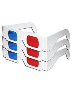 Gafas 3D Plegables de Cartón Sluswallow - 3 Pcs Unisex