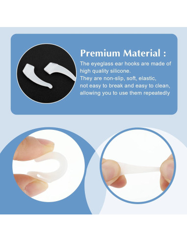 15 Pares de Sujetadores Antideslizantes para Gafas Silicona