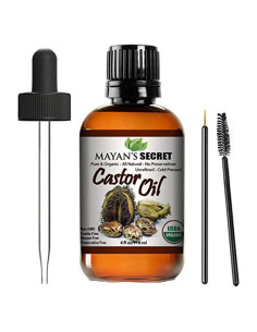 Aceite de Ricino Puro Orgánico Secreto Maya 118 ml - Crecimiento Cabello y Piel