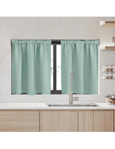 Cortinas Blackout RYB HOME 34x24" Aqua - 2 Paneles 2