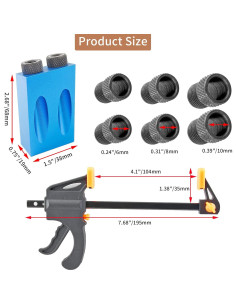 Kit de Plantilla de Agujeros 8 Piezas Bonsicoky 15 Aluminio 2