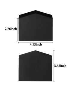 120 Sobres Pequeños Autoadhesivos Kraft Homtable 10.5x7cm Negro 2
