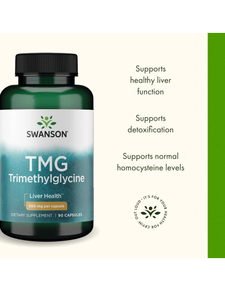 Suplemento de Aminoácidos Swanson TMG 90 Cápsulas 500mg Suplemento de Aminoácidos Swanson TMG 90 Cápsulas 500mg