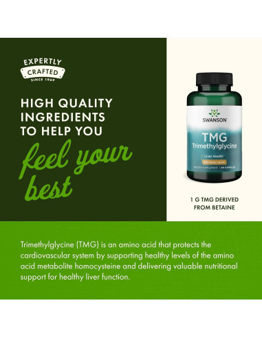 Suplemento de Aminoácidos Swanson TMG 90 Cápsulas 500mg