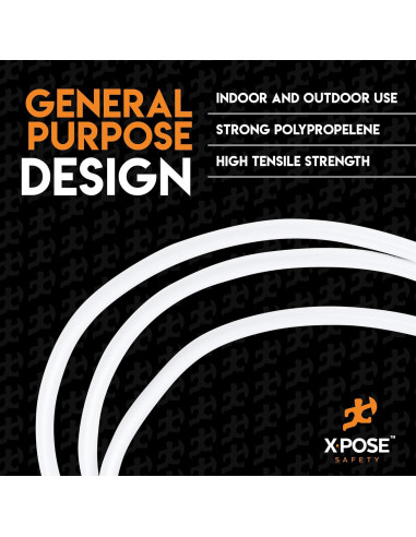 Cuerda de Plástico Xpose Safety 15.24m Blanca Resistente