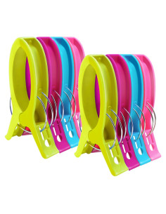Clips de Toalla de Playa HiGift Jumbo 8 Piezas 16 cm