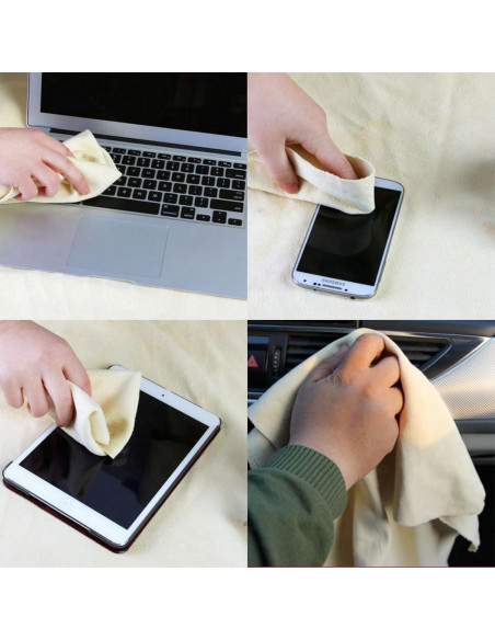 Paño de Limpieza de Cuero Chamois Natural VANANA 70x40cm