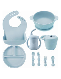 Conjunto de Alimentación de Silicona PandaEar 9 Piezas Bebés