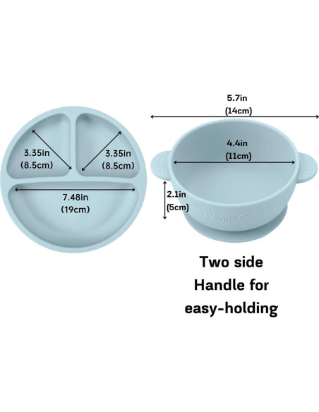 Conjunto de Alimentación de Silicona PandaEar 9 Piezas Bebés