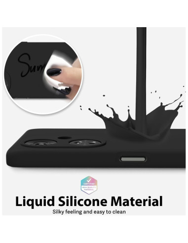 Funda de Silicona Líquida Oakxco para Oneplus Nord N30 5G - Negro
