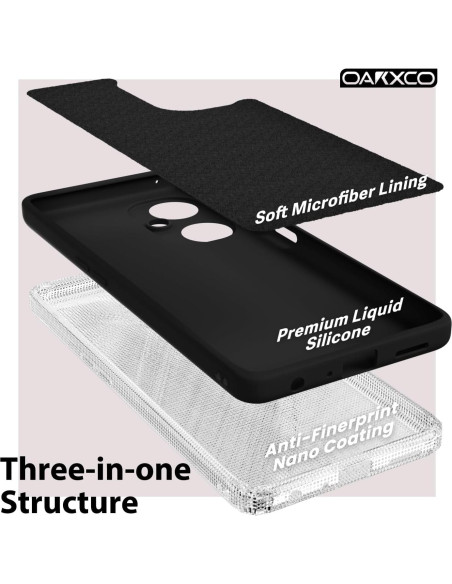 Funda de Silicona Líquida Oakxco para Oneplus Nord N30 5G - Negro