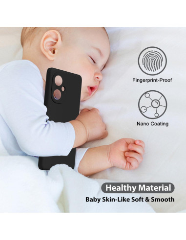 Funda de Silicona Líquida Oakxco para Oneplus Nord N30 5G - Negro