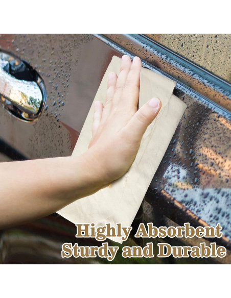 Paño Chamois MAQIHAN 60x90 cm para Auto - Piel de Oveja Real