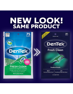 Hilo Dental DenTek Fresh Clean Picks 225 Unidades Menta 2