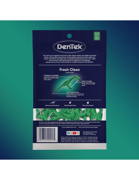 Hilo Dental DenTek Fresh Clean Picks 225 Unidades Menta