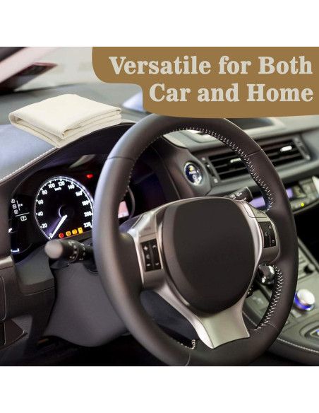 Paño Chamois MAQIHAN 60x90 cm para Auto - Piel de Oveja Real