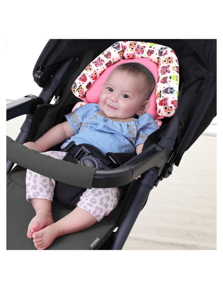 KAKIBLIN Soporte para Cabeza de Bebé Rosa para Asiento de Auto