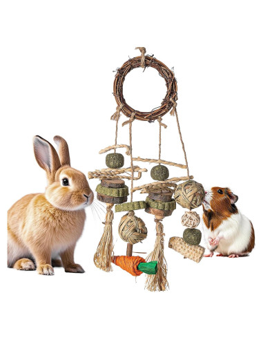 Juguete para roer HERCOCCI para conejos y roedores - Natural