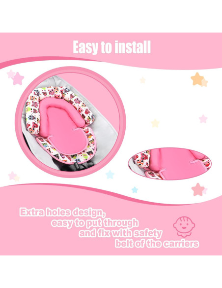 KAKIBLIN Soporte para Cabeza de Bebé Rosa para Asiento de Auto