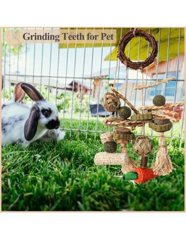 Juguete para roer HERCOCCI para conejos y roedores - Natural