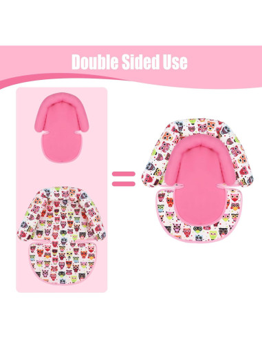 KAKIBLIN Soporte para Cabeza de Bebé Rosa para Asiento de Auto