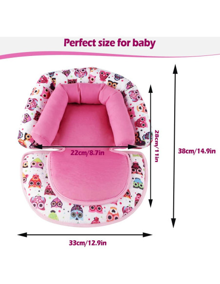KAKIBLIN Soporte para Cabeza de Bebé Rosa para Asiento de Auto