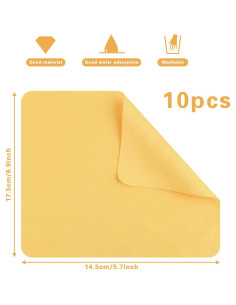 10 Piezas Paño Chamois Natural Homakover 17.5x14.5cm 2