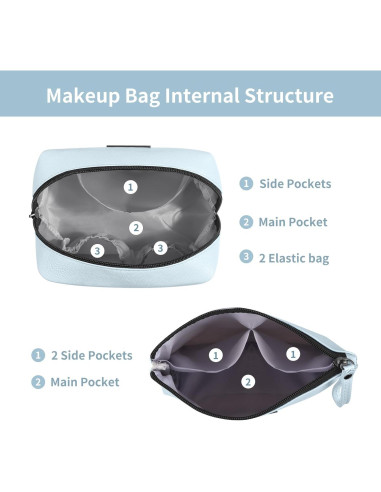 Bolsa de Maquillaje de Viaje MAANGE 22x14x6cm Cuero PU