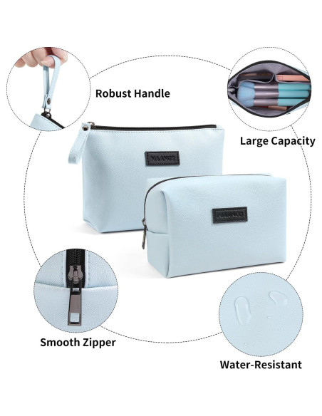 Bolsa de Maquillaje de Viaje MAANGE 22x14x6cm Cuero PU