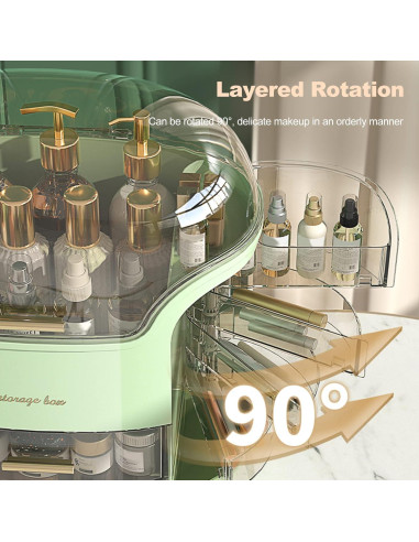 Organizador de Maquillaje Ergocar Verde 30x20x34cm Portátil