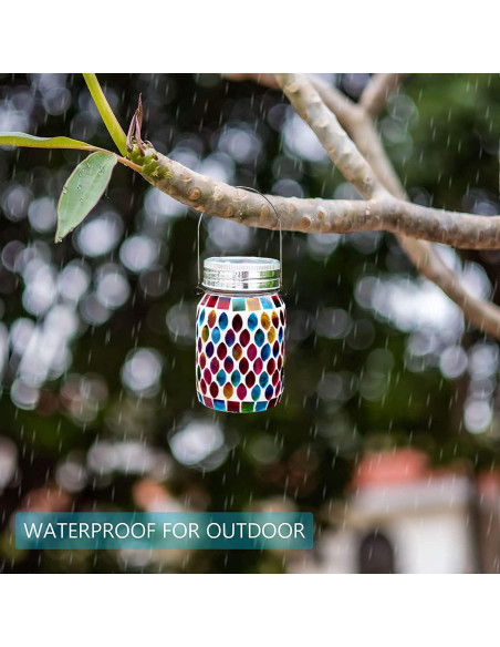 Linterna Solar de Mosaico GUANFU 9x9x14.5cm Decorativa Linterna Solar de Mosaico GUANFU 9x9x14.5cm Decorativa