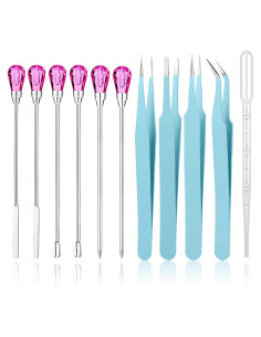 Juego de Herramientas de Resina MSDADA 11 Pcs - Cian