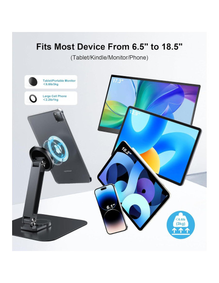 Soporte Magnético Ajustable para Monitor 10-47 cm Aluminio
