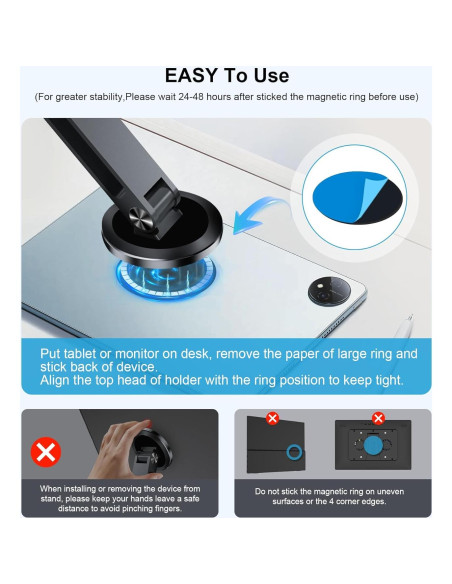 Soporte Magnético Ajustable para Monitor 10-47 cm Aluminio