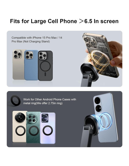 Soporte Magnético Ajustable para Monitor 10-47 cm Aluminio