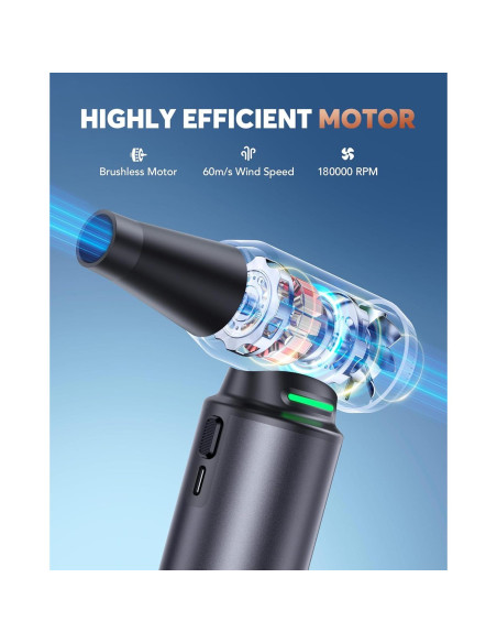 Soplador de Aire Comprimido OFISPEED W13 180000 RPM Recargable