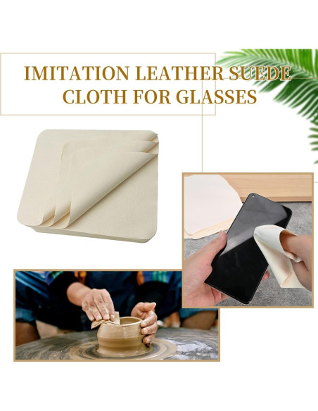 20 Piezas de Chamois Natural 17.5x14.5 cm para Alfarería