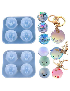 Moldes de Silicona para Joyería Liscra 2 Pcs Animales 8.89 cm