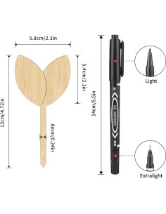 Etiquetas de Jardín de Bambú Kinglake 60 Pcs con Bolígrafo 2