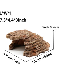 Escondite para Reptiles Relaqcc Pequeño 18.5x11.2x7.6cm 2