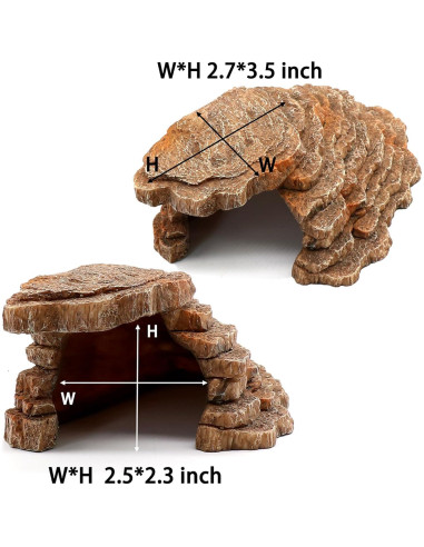 Escondite para Reptiles Relaqcc Pequeño 18.5x11.2x7.6cm